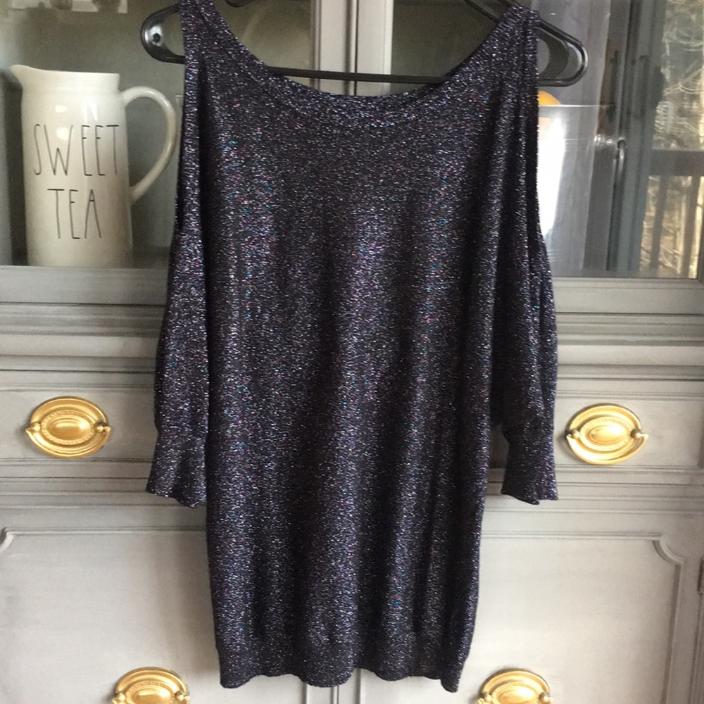 Express 3/4 multi-color sweater